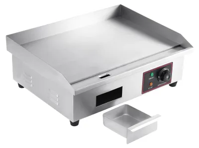 Obrázek produktu pro Elektrická grilovací deska – grilovací deska – teppanyaki gril – pro profesionální použití v gastronomii i pro domácí použití – velká grilovací plocha
