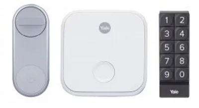 Produktbild von Zestaw yale linus® smart lock (srebrny) + bridge + klawiatura