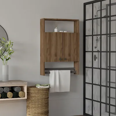 Immagine prodotto di Tanagro - Mobile Pensile, 60x87h cm Marrone Noce, 2 Ripiani