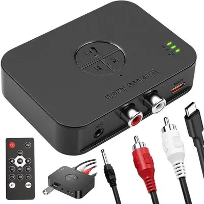 Productafbeelding van Bluetooth 6.0 Audio Adapter Stereo Systeem met Aux 3,5 mm R C A Jack