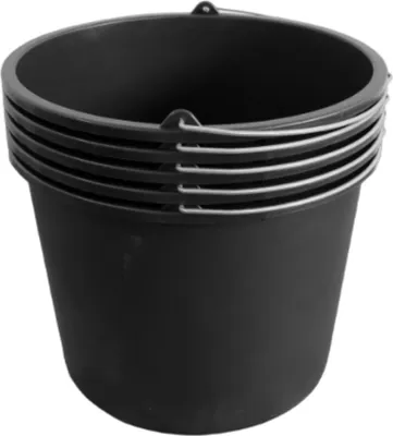 Produktbild von ViD® 5 Stück Mörteleimer/Betoneimer 20 Liter | Ø37 x 28 cm