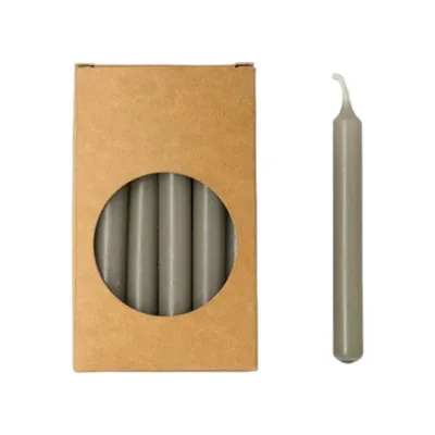 Image de Rustik Lys - Boîte de bougies-crayons courtes « Finn » (lot de 20, lin)