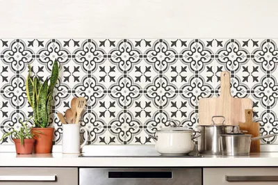 Produktbild von Wandbelag PVC Ceramics Floral Shapes 67,5 x 400 cm