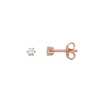 Produktbild von Xenox XS3515R Ohrstecker Silver Circle Krappe Rosé Zirkonia Ø 3 mm