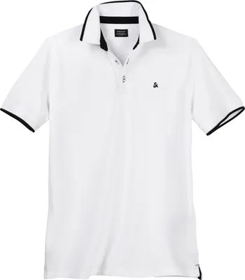 Produktbild von Jack&Jones Poloshirt Übergröße weiß JJEPAULOS