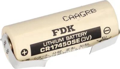 Produktbild von FDK Lithium 3V Batterie CR 17450SE A - Zelle U Lötfahne Temperaturbereich -40 - +85°C