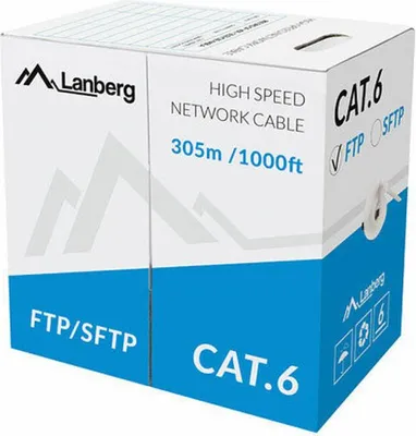 Image de LANBERG Verlegekabel CAT.6 FTP 305m Kupfer Fluke grau