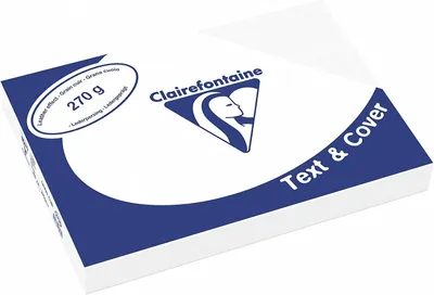 Produktbild von Clairefontaine Ledergeprägtes 2706C Papier 270 g/m² DIN-A4 Weiß 100 Blatt
