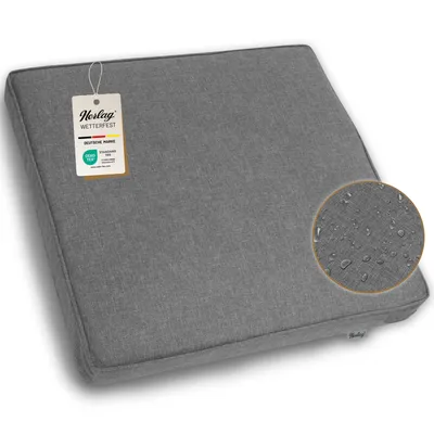 Produktbild von Herlag Loungekissen Sunny, Sitzkissen 70x70x8,5cm Grau, Wetterfestes Premiumkissen für Gartenlounge, Waschbares Gartenkissen, UV- & Fleckschutz