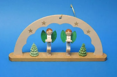 Produktbild von Christbaumschmuck Schwibbogen mit Engel Höhe= 4,5cm NEU