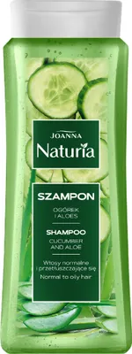 Produktbild von JOANNA Naturia Shampoo für normales und fettiges Haar Gurke und Aloe Vera 500ml