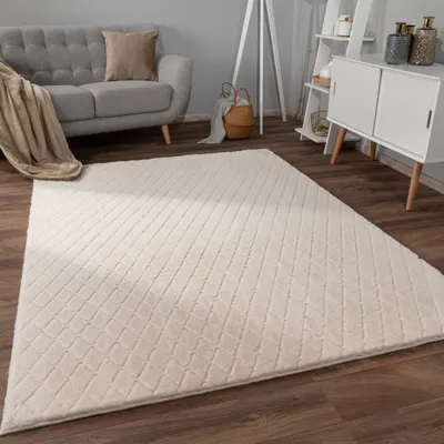 Produktbild von Teppich Bubble Wohnzimmer Schlafzimmer Hochflor Fell Geometrisches Design 3D Grösse 80x150 cm
