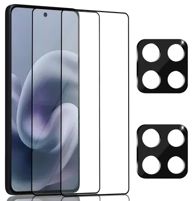 Obrázok produktu pre 2-balenie Motorola Moto G86 Power Ochranné sklo na displej & 2-balenie ochrana objektívu - Tvrdené sklo 9H - Super kvalita 3D