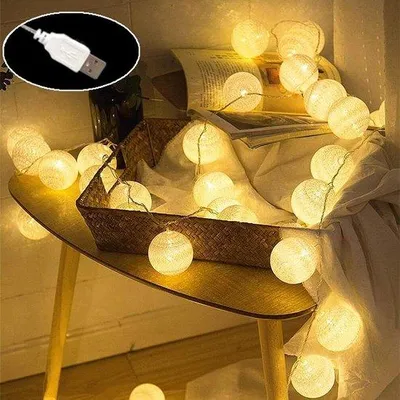 Produktbild von Katoenen LED-Lichtketten 4m 20 LEDs warmweiß für Balkon, Fenster, Feier, Hochzeit, Weihnachten - Innenraum-Beleuchtung