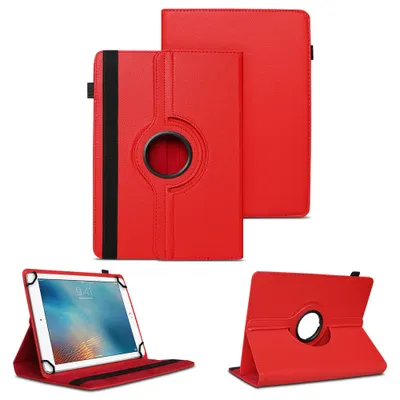 Produktbild von Tablet Hülle für Apple iPad 2025 Schutzhülle Tasche Case Cover 360 Grad DrehbarFarben:Rot