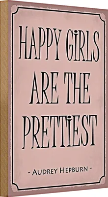 Produktbild von Holzschild Spruch 20x30cm happy girls are the prettiest