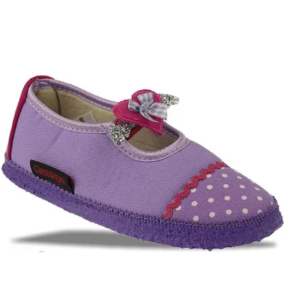 Produktbild von Giesswein LIMBADI Ballerina Hausschuh Glitzer Herz flieder Gr.23-35 EUR 24