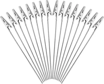 Obrázek produktu pro 50 kovových krokodýlích sponek, 15 cm - upomínkové sponky pro domácnost, kancelář, svatbu