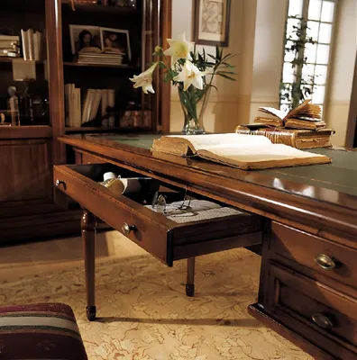 Immagine prodotto di Set da ufficio in legno tavolo sedia libreria scrivania scaffale armadi 3 pezzi nuovo
