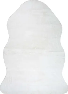 Produktbild von Teppich aus Kunstfell weiß 130x190