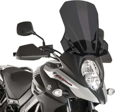 Productafbeelding van Windscherm PUIG, touring model, donker gerookt, 440x445mm, voor Suzuki