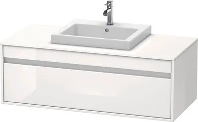 Produktbild von Waschtischunterbau KETHO 550x1200x426mm weiß hochglanz weiß hochglanz