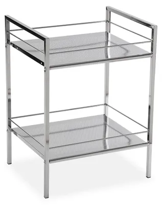 Produktbild von Badregal 53x31x39 cm, 2 Ablagen, silber, Stahl, für Badezimmer