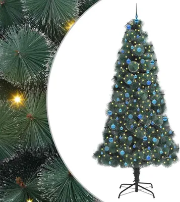 Obrázok produktu pre Nábytok Umelý predsvietený vianočný stromček s guľami 240 cm - Vianočné girlandy 3396197
