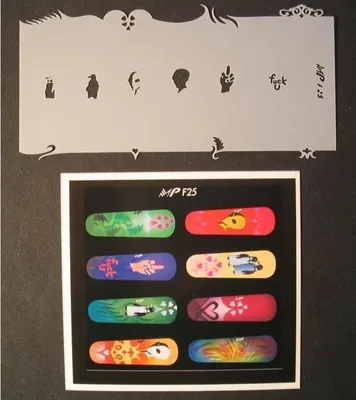 Produktbild von NailArt Airbrush-Schablone MPF25