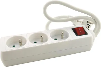 Image de Multiprise Filaire Avec Interrupteur 3 Prises 0.50 M Blanche - Profile