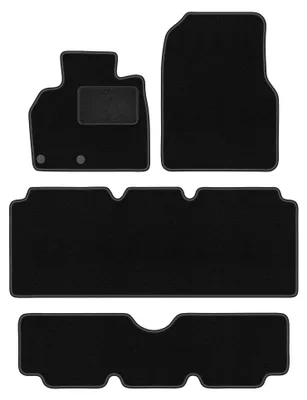 Produktbild von Velours-Fußmatten für Renault Espace IV 2002-2012 (7-Sitzer) – 4-tlg, Schwarz, passgenau – Wielganizator LUX