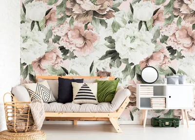 Produktbild von Coloray Fototapete 250x250 cm Latextapete Magicstick - Weinleseblumenstrauß von Rosenblumen