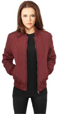 Obrázok produktu pre Urban Classics Dámske - DIAMANT BOMBER Steppjacke rubin - XS