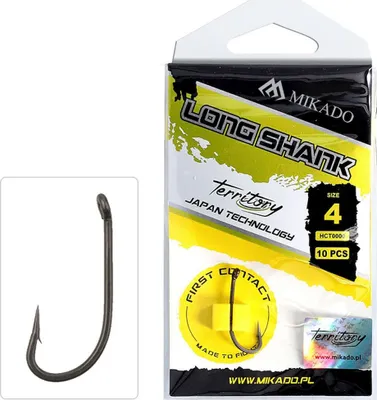 Produktbild von 10 x MIKADO LONG SHANK extrem scharfe Karpfenhaken Angelhaken  #2