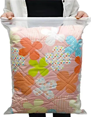 Obrázek produktu pro Sada 20 transparentních úložných sáčků Unyqoos® pro oblečení, rozměry 50 x 60 cm, opakovaně použitelné, vyrobené z PE, s zipem a madlem