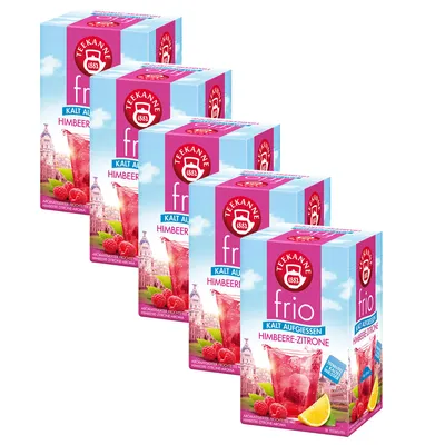 Image de Teekanne frio Framboise Citron Infusion de fruits à infuser à froid, paquet de 5
