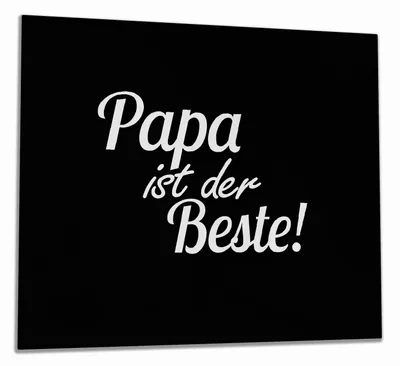Produktbild von Wallario Herdabdeckplatte aus Glas, Größe 60 x 52 cm 1-teilig, Motiv Papa ist der Beste