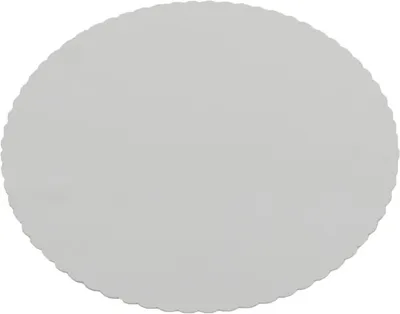 Produktbild von 100 Tortenunterlagen rund Triplexkarton Ø 24 cm weiß mit abgerundetem Zackenrand