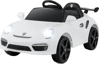 Produktbild von 12V Kinder-Elektroauto mit Fernbedienung, lizenziertes Porsche-Modell, Weiß