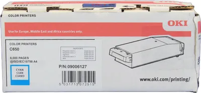 Obrázok produktu pre OKI 09006127, 6000 strany, Azúrová, 1 kusov