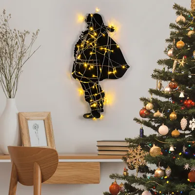 Produktbild von Wallity, XMASBLACK - 005, Wandskulptur, Schwarz, 100 % METALL, 37 x 68 cm