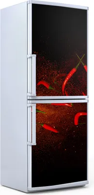Produktbild von Kühlschrankdekoration  60x180 cm  Aufkleber auf dem Kühlschrank - Gewürze Gemüse