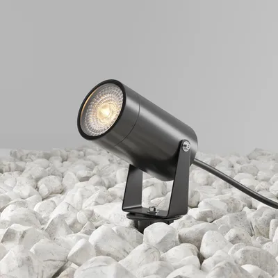 Produktbild von Maytoni O025FL-01B, Außen-Bodenbeleuchtung, Schwarz, Aluminium, IP65, GU10, 20 W