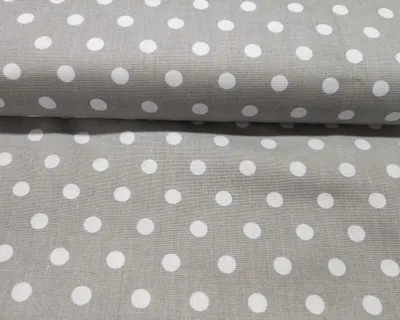 Obrázek produktu pro Plátno bavlněné, šedé puntíky, metráž, látky / 50cm