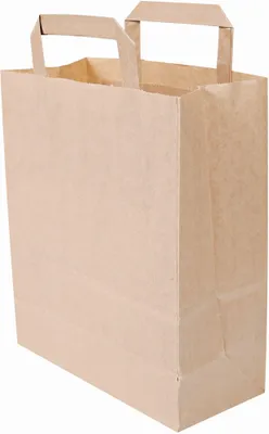 Produktbild von Papiertragetaschen 320x170x250mm braun Kraftpapier VE=250 Stück
