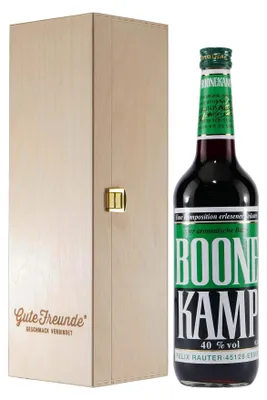 Produktbild von Boonekamp der aromatische Kräuterbitter mit Geschenk-HK