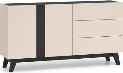 Immagine prodotto di FURNLUX Credenza Freshion Beige e Nero 160cm / Colore principale: Beige / Dimensioni: 160 x 85 x 40 cm