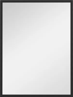 Produktbild von HOMCOM Rechteckiger Wandspiegel mit Haken, Wandspiegel aus Glas und MDF, 60x80 cm, Schwarz