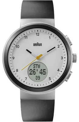 Produktbild von Braun BN0299PWHBKG Uhr Herrenuhr Silikonband Datum schwarz