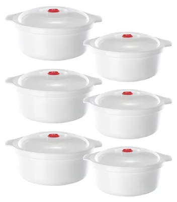 Produktbild von 6-teiliges Mikrowellen-Geschirr Set mit Deckel und Dampfventil